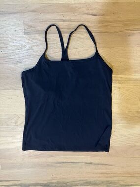aerie Navy Activewear Racerback Camisole Tank with Built In Bra